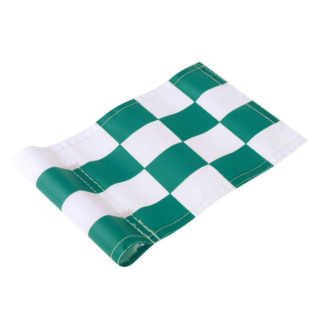 jinwen Drapeau de Golf Vert à Carreaux et Uni +blanc pour Jardin Extérieur Intérieur