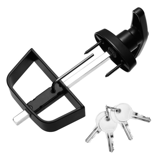 Shed Door Latch, T-Handle Lock Kit with 4 Keys for Storage Barn, Chicken Coops, Camper, 5½" Stem