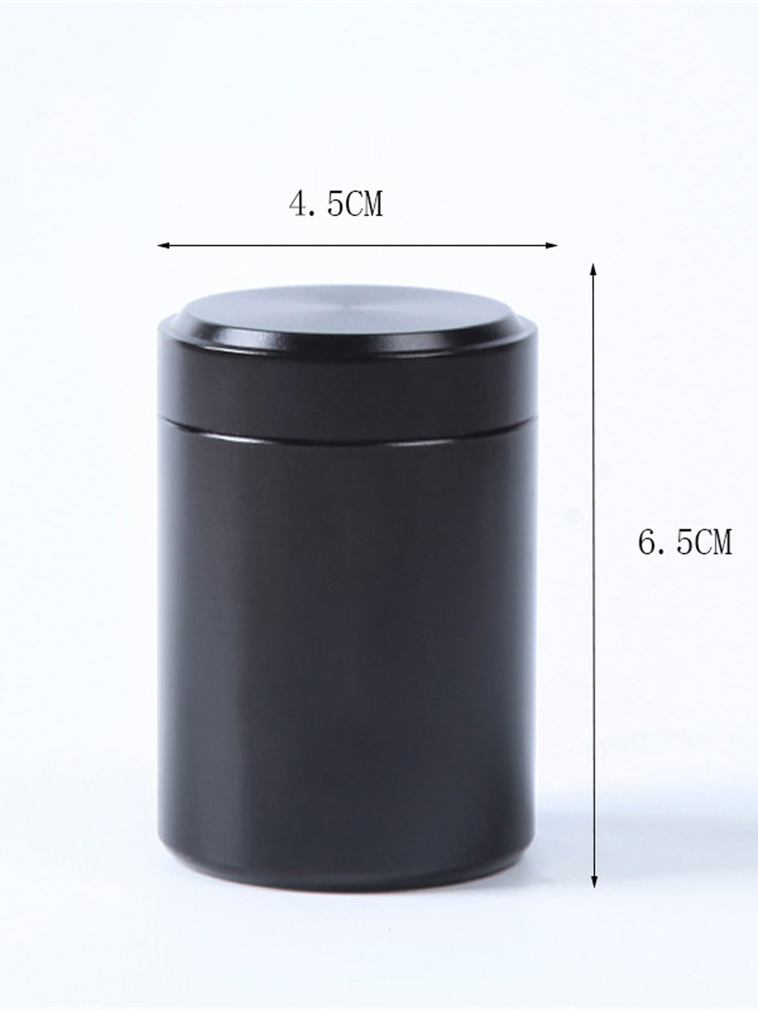 Waterproof Aluminum Screw-top Lid Lock Odor 2pcsBlack Airtight Smell Proof Durable Multi-Use Portable Metal Herb Jar Container Stash Jar 