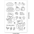thumbnail image 6 of 1sheet Animal Fox Silicone Clear Stamp Pumpkin and Fruit Pie Transparent Silicone Stamp Food, 6 of 8