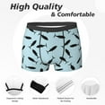 thumbnail image 2 of Men's Boxer Briefs, Black tuna fish Soft Comfy Mens Underwear Boxer Briefs Breathable With Widen Waist, 2 of 7