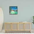 thumbnail image 2 of Stupell Vintage Car Coastal Vacation Cottages Landscape Photography Black Framed Art Print Wall Art, 2 of 7