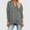 Gray, variant on UTSJKR Oversized Hoodies for Women Thick Half Button V Neck Long Sleeve Sweatshirts Ribbed Pullover with Pockets Orange M