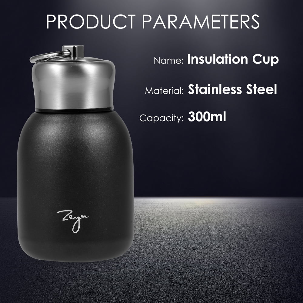 Water Bottle Stainless Steel Matte 300ml Vacuum Insulated Small Water Bottle for Kid Lid with