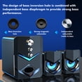 thumbnail image 4 of SADA D-222 Computer Speaker with Subwoofer USB-Powered 2.1 Stereo Multimedia Speakers with LED Light 3.5mm Audio Input for PC Laptop, 4 of 9