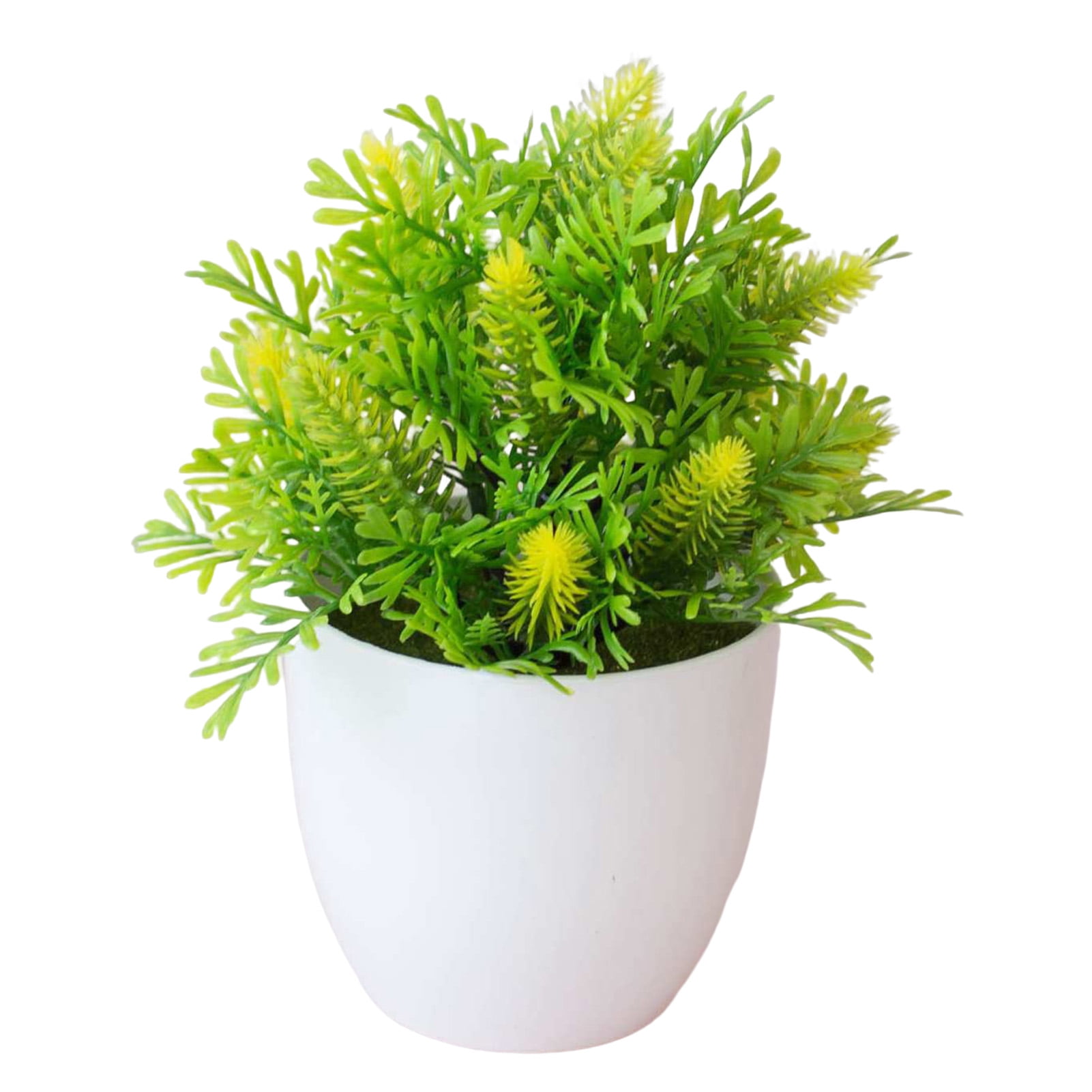 TOPOINT 2Packs Artificial Mini Potted Plants Greenery Eucalyptus Potted