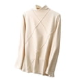 thumbnail image 2 of Sanbonepd Women Casual Fall Winter Multicolor Knit Sweater Thermal Turtleneck Top, 2 of 3