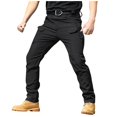 thumbnail image 2 of Men's Hiking Tactical Pants Relaxed Fit Trousers Outdoor Waterproof Travel Pants Lightweight Work Cargo Pants with 9 Pockets black 3X-Large, 2 of 4