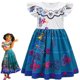 thumbnail image 1 of Nuevo Encanto Madrigal Ropa de niña Ncanto Charm Dress Carnival Virgin Kids Princess Mirabel Isabela Vestido de fiesta de cumpleaños Clothing5-6T (Etiqueta 130) Gao Jinjia LED, 1 of 2