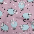 thumbnail image 1 of oneOone Rayon Rose Pink Fabric Kids Sheep Sewing Craft Projects Fabric Prints By Yard 56 Inch Wide, 1 of 4