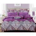 thumbnail image 2 of Swanson Beddings Purple Paisley 3-Piece Duvet Bedding Set: Duvet Cover and Two Pillow Shams (California King) (Comforter is NOT included), 2 of 3