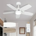 thumbnail image 1 of Vagizm 36 Pulgadas Blanco Mate Moderno LED Downrod Mount Techo Interior Fan, 1 of 7