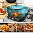 thumbnail image 6 of Enameled Cast Iron Dutch Oven with Lid, 3 QT Heavy Duty Cookware for Baking, Cooking, Oven Safe, 6 of 6
