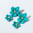 thumbnail image 3 of Boucles d'Oreilles de Style Bohème 3d Fleur Pétales Boucles d'Oreilles en Alliage Inoxydable Léger Décoration d'Oreilles pour la Fête Boucles d'Oreilles de Fleurs de Bal, 3 of 8