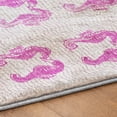 thumbnail image 5 of Addison Rugs Dream Shag Premium Machine Washable Transitional Seahorses Pink Rectangle Rug, 3' x 5', 5 of 8