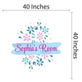 thumbnail image 4 of Personalized Pattern Wall Decals for Kids Room - Flowers Grarden Florist Flowers With Easy Installation Instructions Custom Name Sticker - Size: 40 In x 40 In, 4 of 5