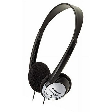 Panasonic On-Ear Stereo Headphones RP-HT21 (Black & Silver) Lightweight and Comfortable Powerful Bass