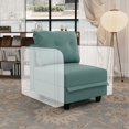 Ottoman Module Footrest for Modular Sectional Sofa Faux Leather Fabic
