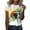 Yellow, variant on Women Summer Casual Fashion Round Neck Short Sleeve Flower Butterfly Print TShirt Top Spandex Women Long Sleeve Medium Women Shirt Layering Tees for Women Long Sleeve Tech Shirt Women's Silky Tops