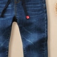 thumbnail image 5 of Qopobobo Toddler Boy Jeans Boys Jeans in Premium Stretchable Cotton Denim Slim Fit Cotton Rib Dark Blue,2-3 Years, 5 of 8