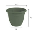 thumbnail image 3 of Bloem Ariana Pot Planter: 20" - Living Green - Durable Resin Pot, For Indoor and Outdoor Use, Gardening, Self Watering Disk Included, 11 Gallon Capacity, 3 of 9