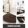 thumbnail image 3 of Front Door Mat Outdoor Indoor Welcome MatSemicircular XCM Non Slip Heavy Duty Rubber DoormatAbsorbent Entryway Rug Entrance Doormat Entry Rug Dirt Scraping Shoe Mat, 3 of 7