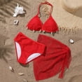 thumbnail image 7 of Hessimy Girls Swimsuit Two Pieces Bikini Set Ruffle Bathing Suits Flounced Tankini Swimwear,Ruffle Trim（Red,9-10 Years), 7 of 7