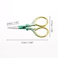 thumbnail image 2 of Unique Bargains 1 Pc Women Embossed Scissors Eyebrow Trimmer Scissors For Bedroom Stainless Steel Green, Gold Tone, 2 of 4