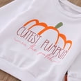 thumbnail image 6 of Tisuna 2 Pieces Halloween Outfit Set For Toddler Girls Pumpkin Print Sweatshirt And Flare Pants Matching Set Child Festival Casual Wear Clothes For Age 6 Months-4 Years, 6 of 8