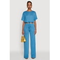 thumbnail image 2 of Womens Daisy High Waisted Wide Leg Brushed Knit Pants, 2 of 4