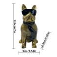 thumbnail image 2 of French Bulldog Statue, Resin Dog Statue Decoration, Modern Bulldog Figurines with Scarf Glasses, Home Decor Statue for Living Room, Bedroom, Coffee Table, 2 of 9