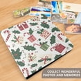 thumbnail image 4 of FORMRS 3 Ring Photo Album 4"x6" Self Adhesive Large Capacity PU Leather Cover, White Christmas Holly, 4 of 8