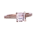 thumbnail image 1 of Vintage Design 1.25 carat Real Morganite Engagement Ring with Man made diamond moissanite for Women with 18k Gold Plating, 1 of 4