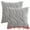 Grey, variant on Unique Bargains 2 Pcs Farmhouse Plush Cushion Case Pillow Covers White 18" x 18"