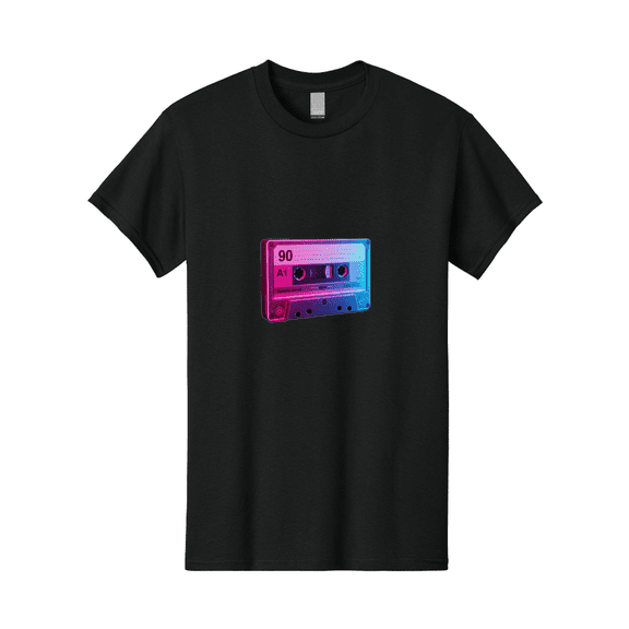 90-A1-Cassette-Tape Mens Graphic Tee, 100% Cotton, Casual Summer Wear BAA120