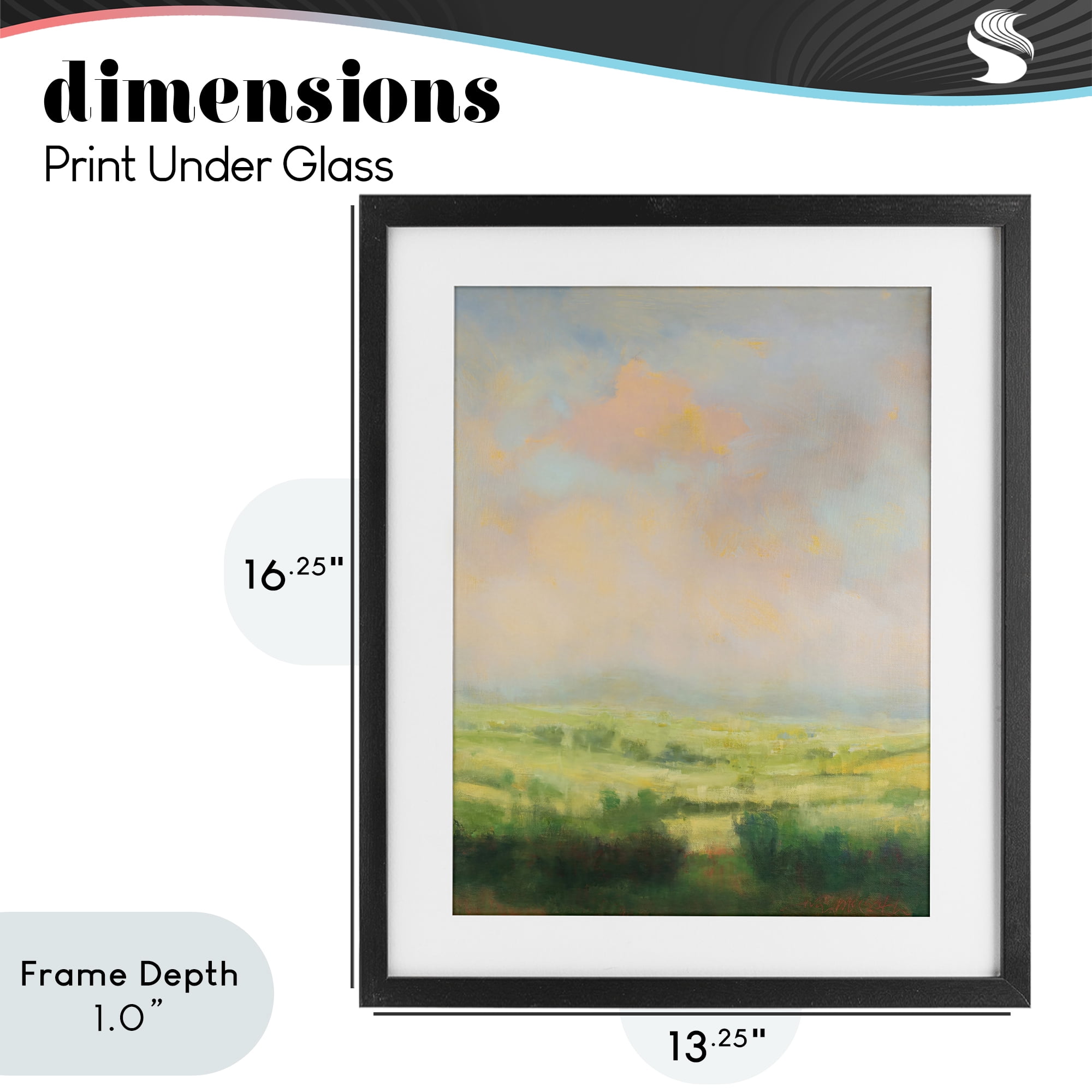 Stupell Industries Springtime Farnese Landscape Black Framed Print Under Glass, design by William McCarthy