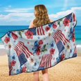 thumbnail image 6 of XYZCANDO USA Flag Hibiscus Print Car Seat Towel Cover Washable for Gym Hiking, Anti-Slip Lightweight Automotive Seat Towel Protector Comfortable, 6 of 11