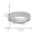 thumbnail image 6 of Auriga Fine Jewelry 925 Sterling Silver Rh-plated 4mm CZ Eternity Band for Women Size 8, 6 of 6