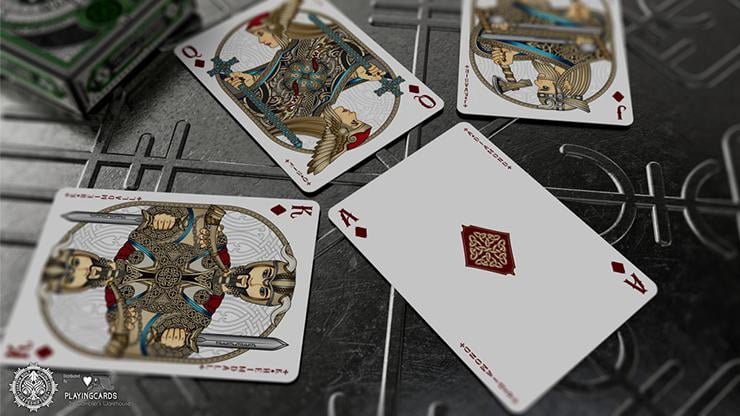 Valhalla Viking Emerald (Special) Playing Cards by Gamblers Warehouse