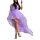 thumbnail image 1 of VISgogo Vestido de tul alto y bajo para mujer, vestido de fiesta de cóctel escalonado de color sólido sin tirantes VISgogo moda, 1 of 5