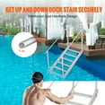 thumbnail image 5 of VEVOR Dock Ladder, 43''-51'' Adjustable Height, 500 lbs Load Capacity, Aluminum Alloy 6 Steps Pontoon Boat Ladder with Dual Handrails & Nonslip Rubber Mat, Ideal for Ship/Lake/Pool/Marine Boarding, 5 of 9