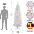 thumbnail image 4 of National Tree Company Kingswood 7 Foot Artificial Prelit Tree with Stand, White, 4 of 4
