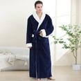thumbnail image 4 of Mens Robe, PUTUO Robes for Men, Soft Plush Full Length Robe Winter Warm Fuzzy Luxury Spa Dressing Gown with Pockets Shawl Collar Housecoat, 4 of 8