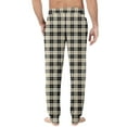 thumbnail image 4 of Pajama Pants Men Plaid Pajama Pants Drawstring Elastic Waist Cotton Plaid Sleep Soft Lounge Pants PJ Bottoms Joggers with Pockets, 4 of 5