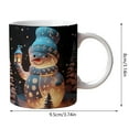 Coffee Cups Mugs Bulk Stirrup Cup Set Christmas Ceramic Coffee Snowman ...