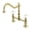 Polished Brass, variant on Kingston Brass KS1175PX Heritage Bridge Kitchen Faucet, Oil Rubbed Bronze