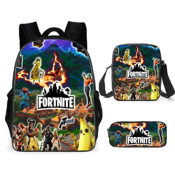 Fortnite Backpack, Lightweight Durable Laptop Bag 3D Printed Daypack with Multiple Pockets, Stylish Shoulders Backpack