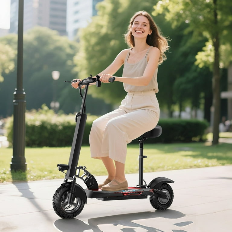 Electric Scooter with Seat, 800W Motor, 10