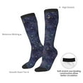 thumbnail image 4 of Naloa Watercolor Indigo Thigh High Socks Extra Long Stretchy Sock Women Over Knee High Opaque Stocking Daily Wear, 4 of 6