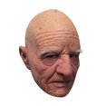 thumbnail image 2 of Máscara de anciano calvo Máscara de anciano calvo de Halloween con cejas blancas Cubierta de cabeza de látex simulada de abuelo viejo, 2 of 4